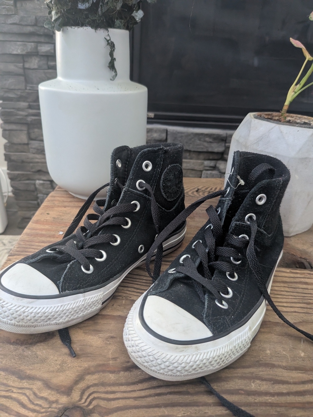Converse All Star Black High-Top Sneakers with White Logo